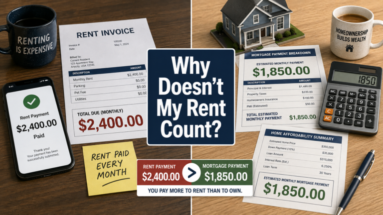 Rent payment and mortgage qualification comparison for a prospective homebuyer